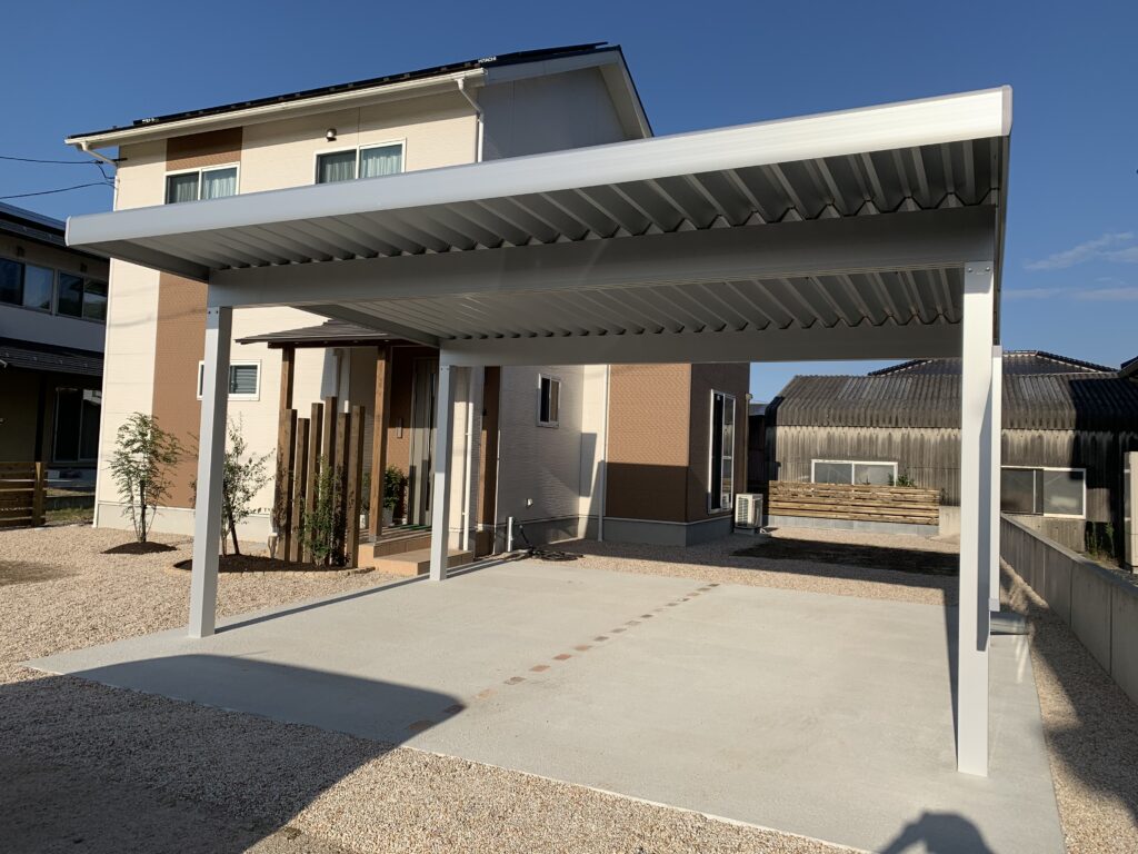 鳥取県西伯郡　カーポート・玄関ポーチの拡張等の外構工事🚗　2019.11